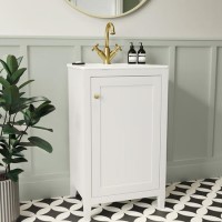 500mm White Freestanding Vanity Unit with Basin - Kinsley  500mm White Freestanding Vanity Unit with Basin - Kinsley