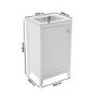 500mm White Freestanding Vanity Unit with Basin - Kinsley