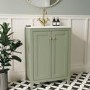 600mm Green Freestanding Vanity Unit with Basin - Kinsley