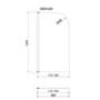 Black Hinged Shower Bath Screen 1450 x 800mm - Taurus