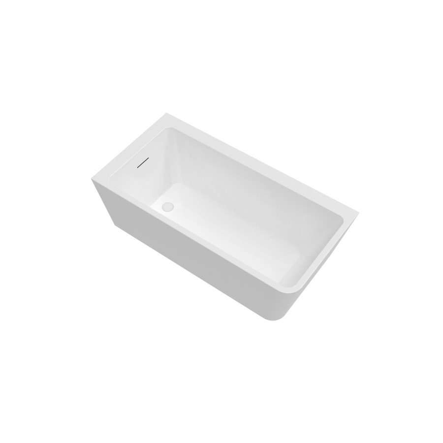 Freestanding Single Ended Left Hand Corner Shower Bath with Chrome Sliding Bath Screen 1500 x 740mm - Kona 
