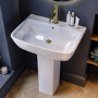 Brass Freestanding Right Hand Shower Bath Suite with Toilet and Basin - Kona