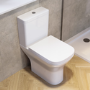 Black Freestanding Right Hand Shower Bath Suite with Toilet and Basin - Kona