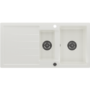 1.5 Bowl White Inset Granite Composite Kitchen Sink with Reversible Drainer - Enza Laurie
