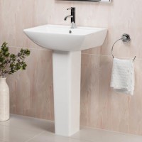 Modern Pedestal Basin 556mm - Laurel Modern Pedestal Basin 556mm - Laurel
