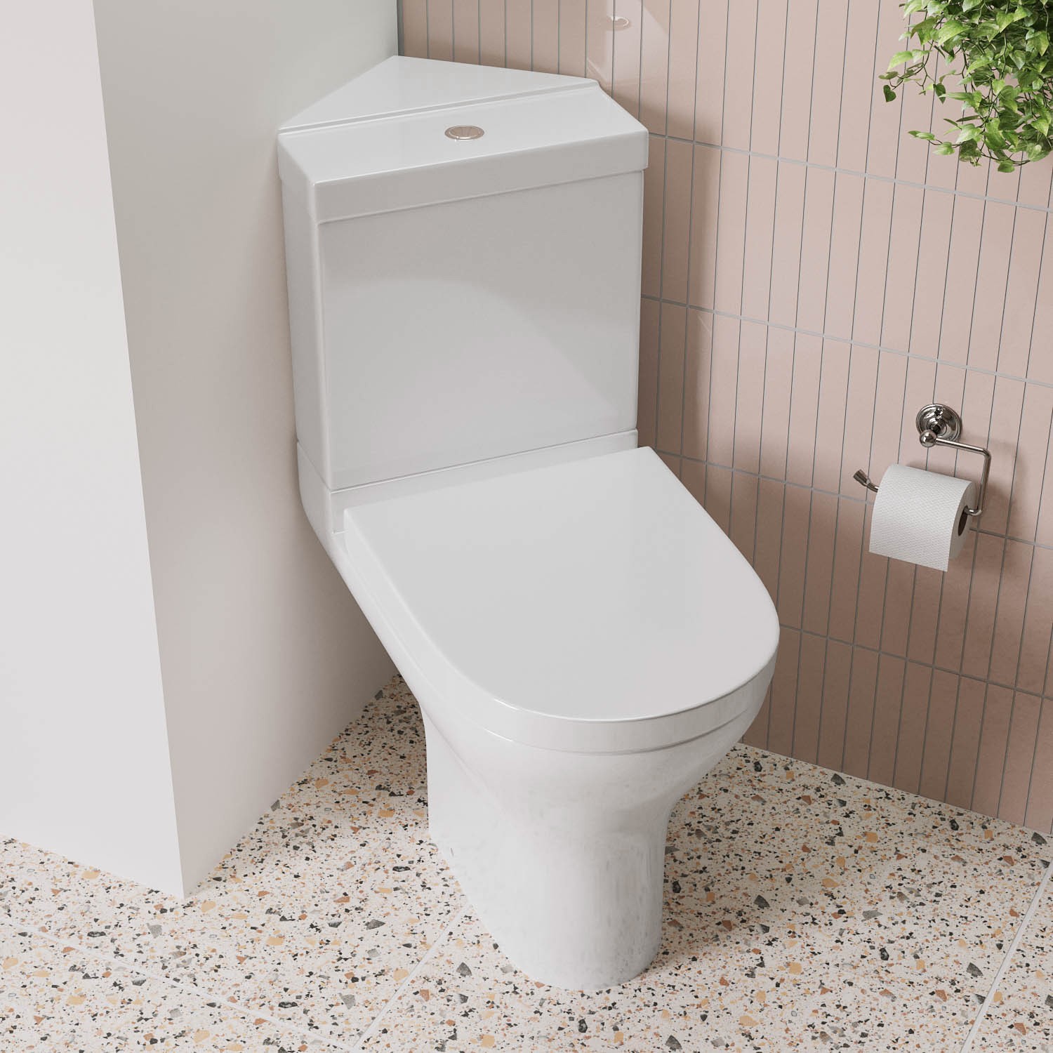 Close Coupled Corner Toilet with Soft Close Seat & Cover - Laurel ...