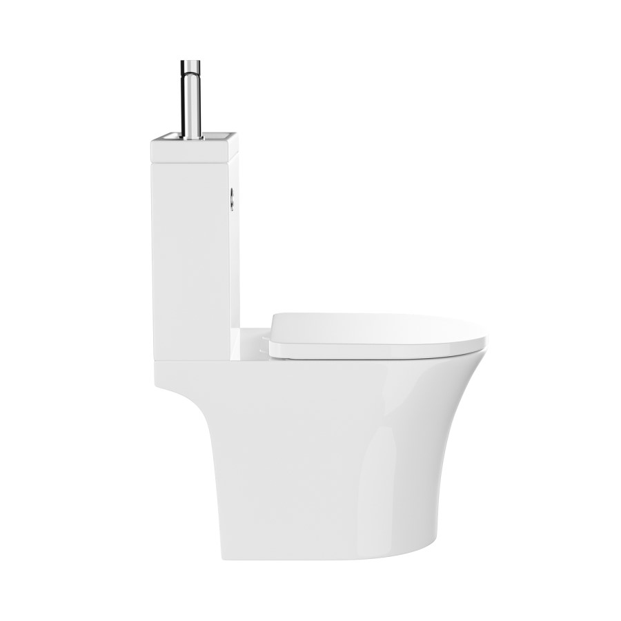 Close Coupled Open Back Toilet with Sink on Top & Chrome Fittings - Legend