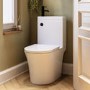 Close Coupled Open Back Toilet with Sink on Top & Black Fittings - Legend