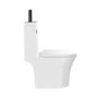 Close Coupled Open Back Toilet with Sink on Top & Black Fittings - Legend
