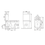 Close Coupled Open Back Toilet with Sink on Top & Black Fittings - Legend