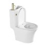 Close Coupled Open Back Toilet with Sink on Top & Brass Fittings - Legend