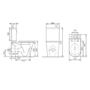 Close Coupled Open Back Toilet with Sink on Top & Chrome Fittings Cloakroom Suite - Legend