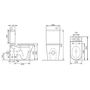 ONLY OPENED - Close Coupled Open Back Toilet with Sink on Top & Brass Fittings - Legend