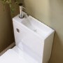 Close Coupled Closed Back Toilet with Sink on Top & Chrome Fittings - Legend