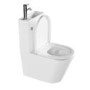 Close Coupled Closed Back Toilet with Sink on Top & Chrome Fittings Cloakroom Suite - Legend