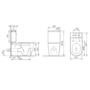 Close Coupled Closed Back Toilet with Sink on Top & Chrome Fittings - Legend