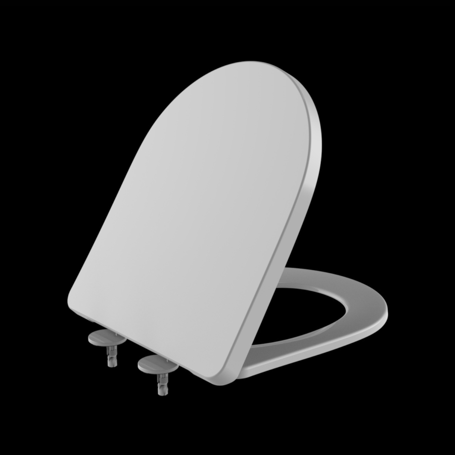 Close Coupled Closed Back Toilet with Sink on Top & Black Fittings - Legend