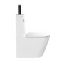 Close Coupled Closed Back Toilet with Sink on Top & Black Fittings Cloakroom Suite - Legend