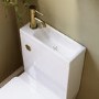 Close Coupled Closed Back Toilet with Sink on Top & Brass Fittings Cloakroom Suite - Legend