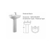 Modern Freestanding 1545mm Bath Suite with Toilet &amp; Basin - Lisbon