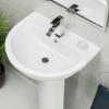 Grade A2 - Modern Freestanding 1800mm Bath Suite with Toilet &amp; Basin - Lisbon
