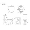 Modern Freestanding 1545mm Bath Suite with Toilet &amp; Basin - Lisbon