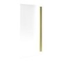 Freestanding Shower Bath Single Ended Left Hand Corner with Brass Bath Screen 1650 x 740mm - Lisbon