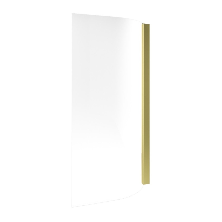 Freestanding Shower Bath Single Ended Left Hand Corner with Brass Bath Screen 1650 x 740mm - Lisbon