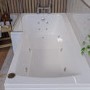 L Shape Whirlpool Spa Shower Bath, Left Hand 1700 x 850mm - Lomax
