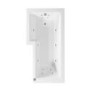 L Shape Whirlpool Spa Shower Bath, Left Hand 1700 x 850mm - Lomax