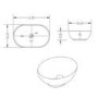 1200mm Wood Effect Wall Hung Countertop Double Vanity Unit with Oval Basins and Shelf - Lugo