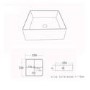 600mm Oak Wall Hung Countertop Vanity Unit with Black Square Basin and Shelf - Lugo