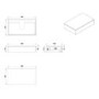 800mm Oak Wood Effect Wall Hung Countertop Vanity Unit with Curved Square Basin - Lugo