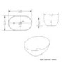 600mm Walnut Wood Effect Wall Hung Countertop Vanity Unit with Oval Basin - Lugo