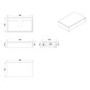 800mm Walnut Wood Effect Wall Hung Countertop Vanity Unit with Oval Basin - Lugo