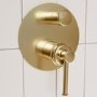 Brushed Brass Traditional Bath Spout and 2 Outlet Valve Set - Lyla