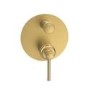 Brushed Brass Traditional Bath Spout and 2 Outlet Valve Set - Lyla
