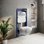 1180mm Wall Hung Toilet Frame & Chrome Dual Flush Plate with Concealed Cistern - Live Your Colour