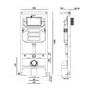 Concealed Dual Flush Cistern 1180mm Wall Mounted WC Frame with  Dual Flush Plate in Chrome - Live Your Colour