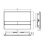Concealed Dual Flush Cistern 1180mm Wall Mounted WC Frame with  Dual Flush Plate in Black - Live Your Colour