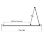 800x800mm Chrome 6mm Glass Square Bi-Fold Shower Enclosure - Carina