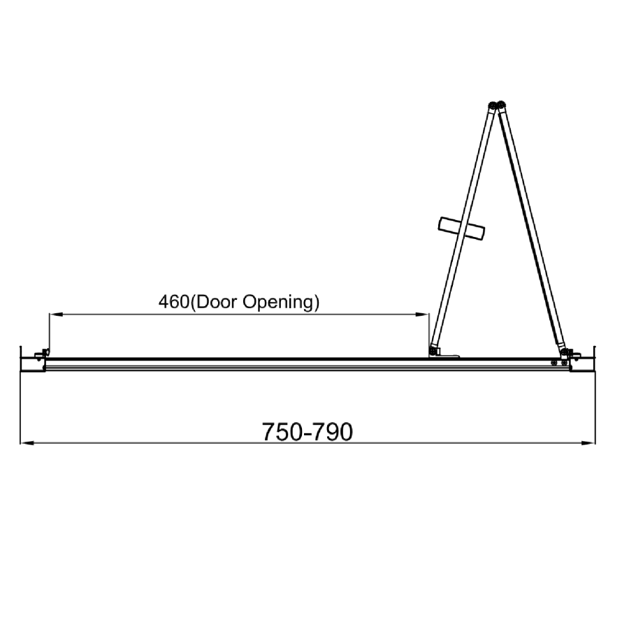 800x800mm Chrome 6mm Glass Square Bi-Fold Shower Enclosure - Carina