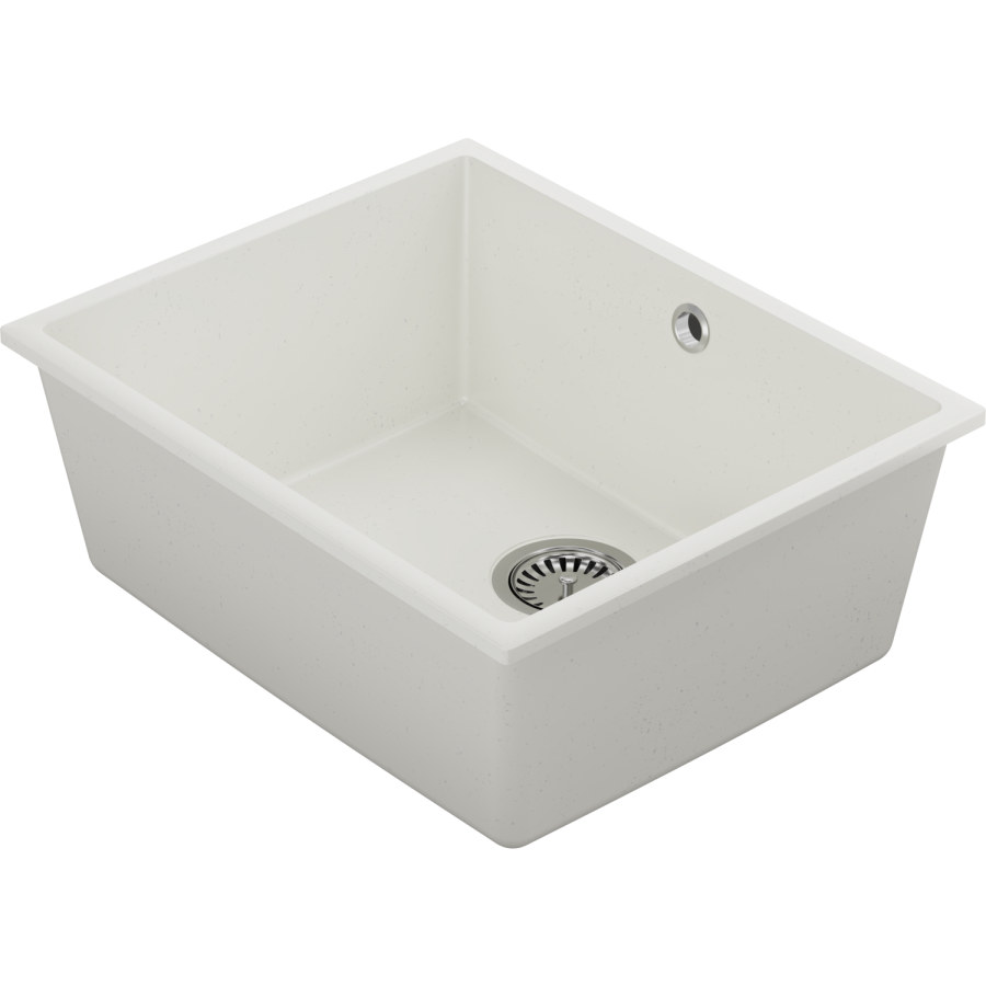 Single Bowl Undermount White Granite Composite Kitchen Sink - Enza Madison