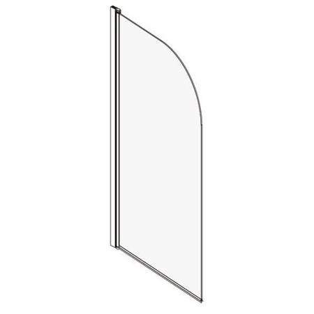 Matt Black Single Ended Shower Bath with Front Panel & Matt Black Screen 1700 x 700mm - Malden