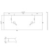 1250mm Wooden Wall Hung Countertop Vanity Unit with Round Basins - Matira