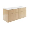 1250mm Wooden Wall Hung Countertop Vanity Unit - Matira