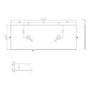 Grade A2 - 1250mm Wooden Fluted Wall Hung Double Countertop Vanity Unit - Matira