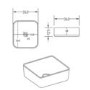Black Square Countertop Basin 360mm - Augusta