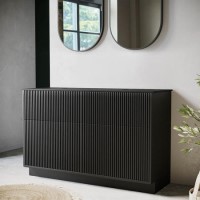 1250mm Black Wooden Freestanding Countertop Double Vanity Unit - Matira 1250mm Black Wooden Freestanding Countertop Double Vanity Unit - Matira