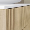 650mm Wooden Wall Hung Countertop Vanity Unit with Round Basin - Matira